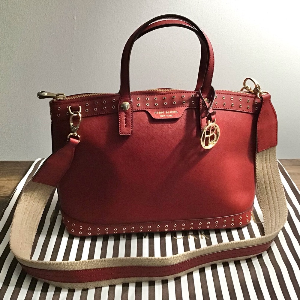 Henri Bendel West 57th Grommet Top Handle Satchel